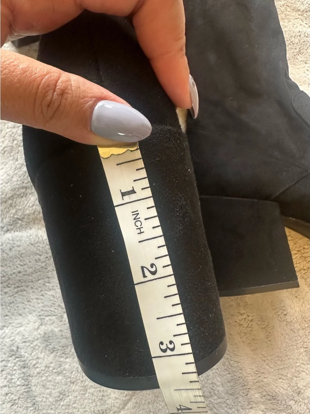 Bar III Black Suede Over-the-Knee Block Heel Boots